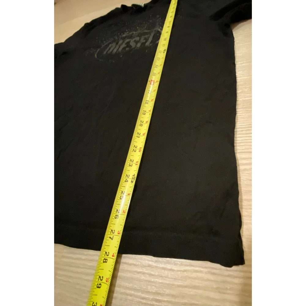 Diesel T Diegor Frost Graphic Logo T-Shirt Mens Black Streetwear A17246